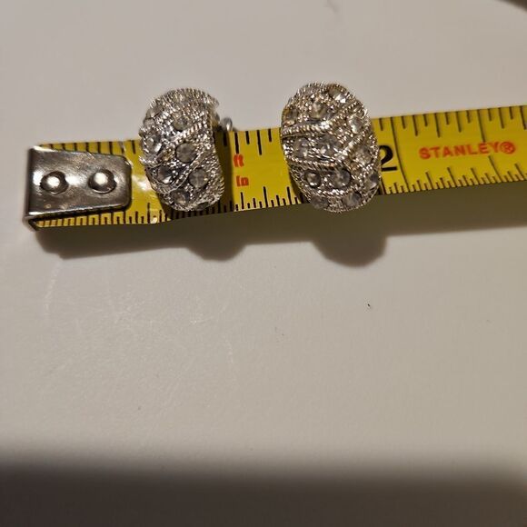 Quality Small Rhinetone Earrings  see measurements - Picture 3 of 4